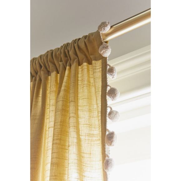 Urban Outfitters Pompom Curtain Pear Single 52x84 - Picture 2 of 4